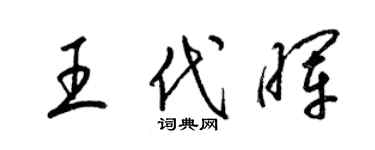 梁錦英王代暉草書個性簽名怎么寫