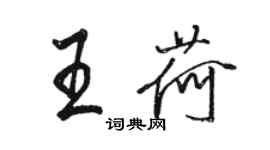 駱恆光王荷行書個性簽名怎么寫