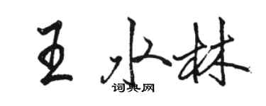 駱恆光王水林行書個性簽名怎么寫
