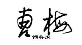 曾慶福曹梅草書個性簽名怎么寫