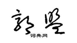 朱錫榮郭盟草書個性簽名怎么寫