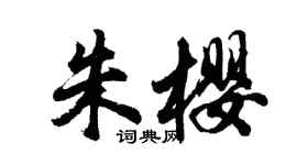 胡問遂朱櫻行書個性簽名怎么寫