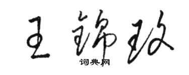 駱恆光王錦玫草書個性簽名怎么寫