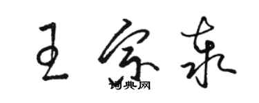 駱恆光王宗泰草書個性簽名怎么寫