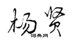 曾慶福楊賢行書個性簽名怎么寫
