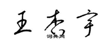 梁錦英王杏宇草書個性簽名怎么寫