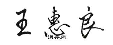 駱恆光王惠良行書個性簽名怎么寫