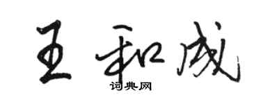 駱恆光王和成行書個性簽名怎么寫