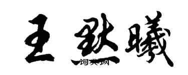 胡問遂王默曦行書個性簽名怎么寫