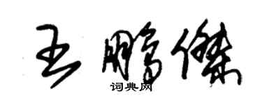 朱錫榮王鵬傑草書個性簽名怎么寫