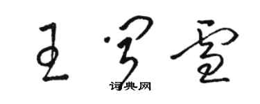 駱恆光王聞雪草書個性簽名怎么寫