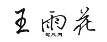 駱恆光王雨花行書個性簽名怎么寫