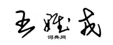 朱錫榮王雅戎草書個性簽名怎么寫