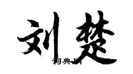 胡問遂劉楚行書個性簽名怎么寫
