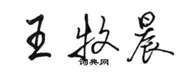 駱恆光王牧晨行書個性簽名怎么寫