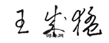 駱恆光王成猛草書個性簽名怎么寫