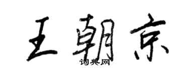 王正良王朝京行書個性簽名怎么寫