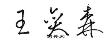 駱恆光王奕森草書個性簽名怎么寫