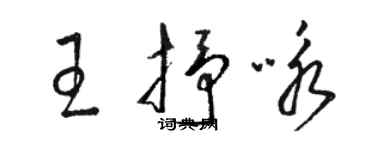 駱恆光王抒詠草書個性簽名怎么寫