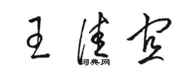 駱恆光王佳宜草書個性簽名怎么寫