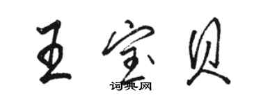 駱恆光王寶貝行書個性簽名怎么寫