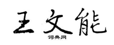 曾慶福王文能行書個性簽名怎么寫