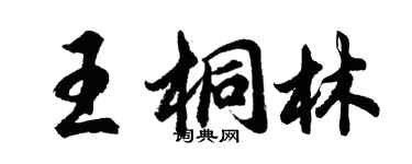 胡問遂王桐林行書個性簽名怎么寫