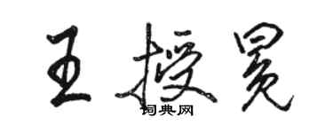 駱恆光王授冕行書個性簽名怎么寫