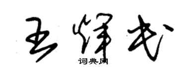 朱錫榮王輝民草書個性簽名怎么寫