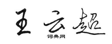 駱恆光王雲超行書個性簽名怎么寫