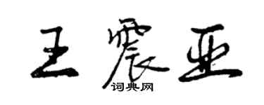 曾慶福王震亞行書個性簽名怎么寫