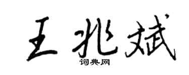 王正良王兆斌行書個性簽名怎么寫