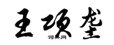 胡問遂王項壟行書個性簽名怎么寫