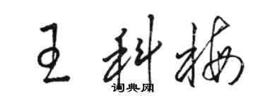 駱恆光王科梅草書個性簽名怎么寫