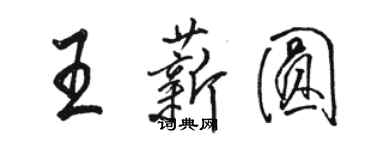 駱恆光王薪圓行書個性簽名怎么寫