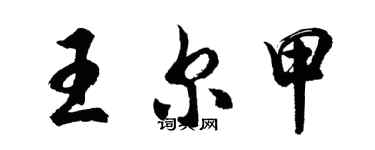 胡問遂王爾甲行書個性簽名怎么寫