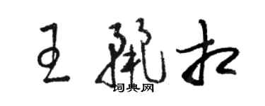 駱恆光王麗相草書個性簽名怎么寫
