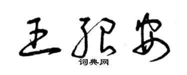 曾慶福王紹安草書個性簽名怎么寫