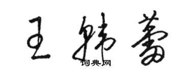 駱恆光王韓蕾草書個性簽名怎么寫