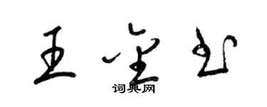 梁錦英王金書草書個性簽名怎么寫