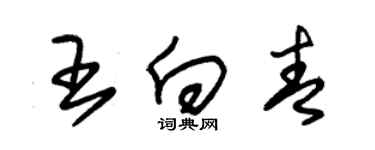 朱錫榮王向青草書個性簽名怎么寫