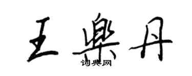 王正良王樂丹行書個性簽名怎么寫