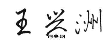 駱恆光王興洲行書個性簽名怎么寫