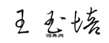 駱恆光王玉培草書個性簽名怎么寫