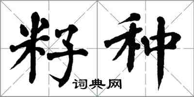 翁闓運籽種楷書怎么寫