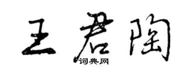 曾慶福王君陶行書個性簽名怎么寫