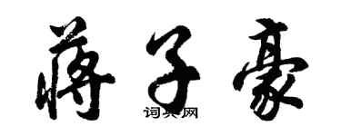 胡問遂蔣子豪行書個性簽名怎么寫