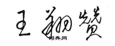 駱恆光王翔贊草書個性簽名怎么寫