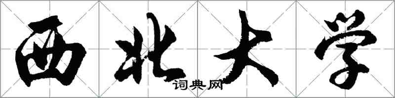 胡問遂西北大學行書怎么寫