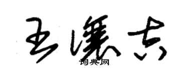 朱錫榮王讓吉草書個性簽名怎么寫